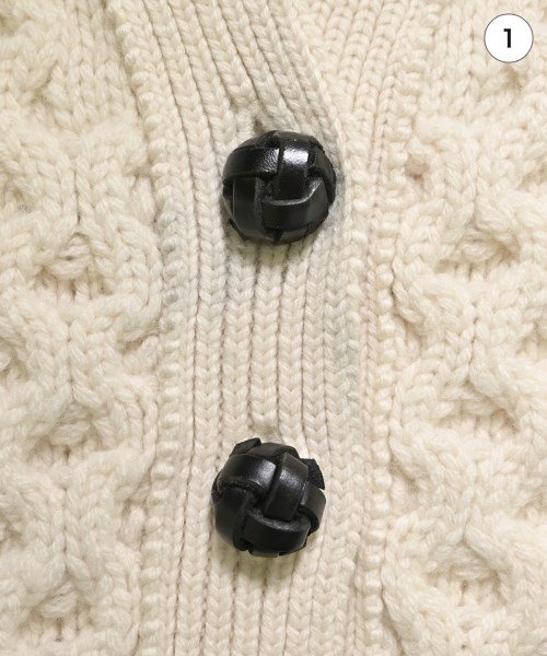 INSCRIRE（アンスクリア）カーディガン 白 サイズ:F レディース/2200664980016