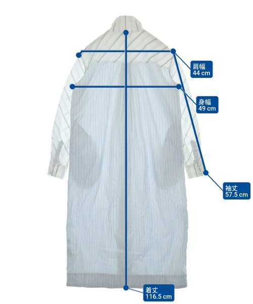 Ganni（ガニー）シャツワンピース 青 サイズ:34(XS位) レディース/2200627464027