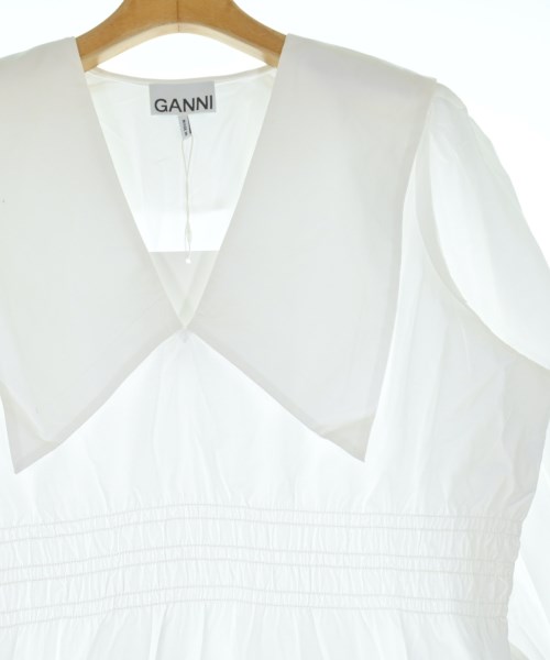 Ganni（ガニー）シャツワンピース 白 サイズ:36(S位) レディース/2200644151108