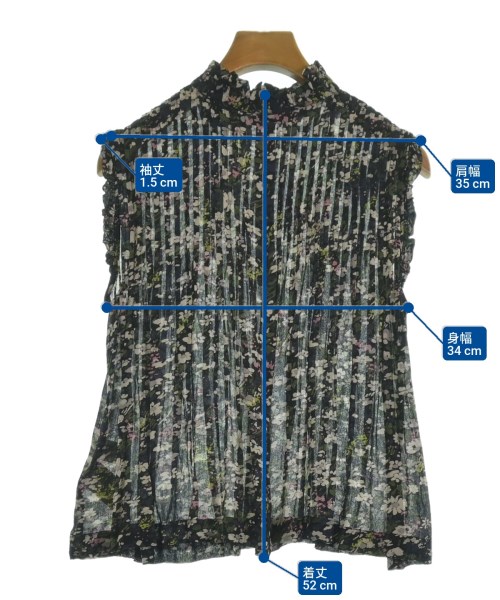 Ganni（ガニー）ブラウス 紺 サイズ:36(S位) レディース/2200630717080