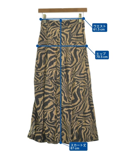 Ganni（ガニー）ロング・マキシ丈スカート ベージュ サイズ:32(S位) レディース/2200631990062