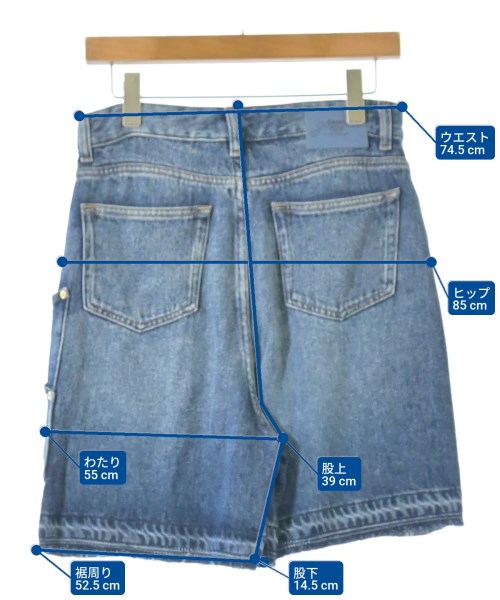 Ganni（ガニー）ショートパンツ 青 サイズ:25(S位) レディース/2200612578111