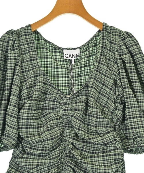 Ganni（ガニー）ブラウス 緑 サイズ:34(XS位) レディース/2200618600090