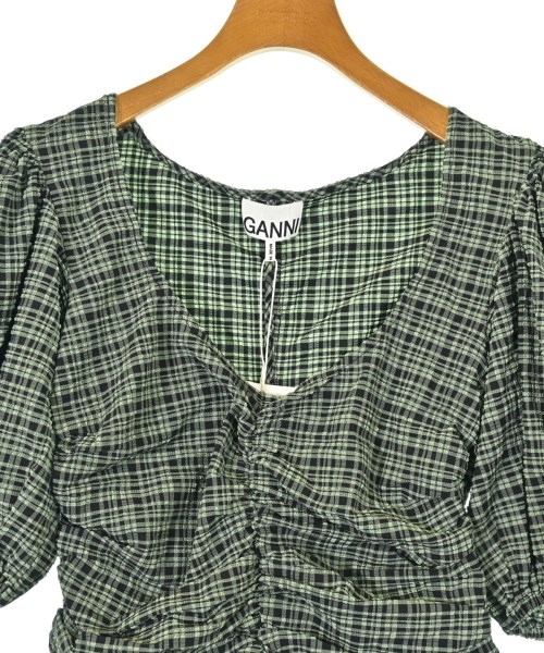 Ganni（ガニー）ブラウス 緑 サイズ:34(XS位) レディース/2200618600106