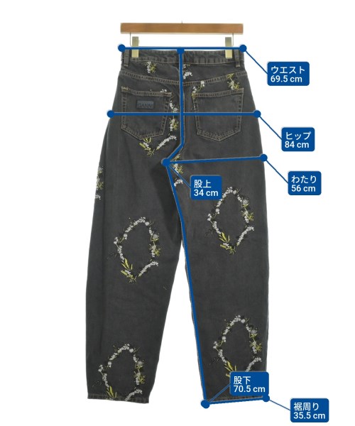 Ganni（ガニー）デニムパンツ 黒 サイズ:27(M位) レディース/2200610236013