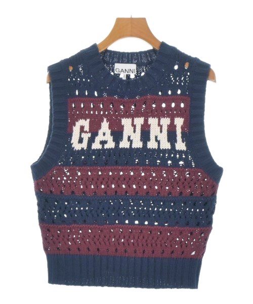 Ganni(ガニー)ベスト/ノースリーブ 紺 サイズ:S/2200694844043