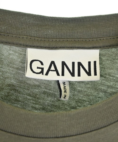Ganni（ガニー）Tシャツ・カットソー カーキ サイズ:S レディース/2200695511166