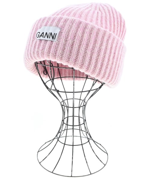 Ganni（ガニー）ニットキャップ・ビーニー ピンク サイズ:- レディース/2200702062100
