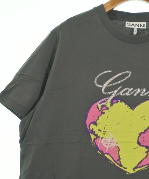 Ganni（ガニー）Tシャツ・カットソー グレー サイズ:L レディース/2200648425052