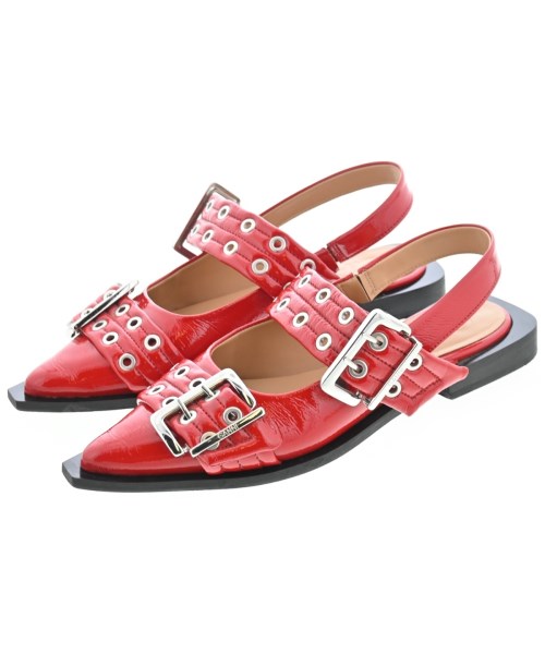 Ganni(ガニー)サンダル 赤 サイズ:EU39(25.5cm位)/2200656106011