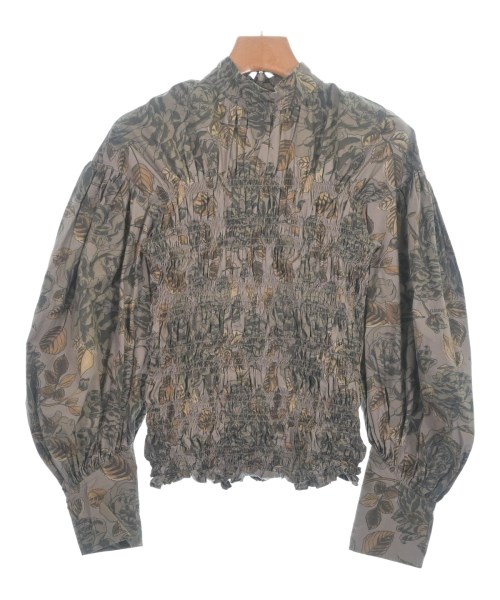 Ganni(ガニー)ブラウス 茶 サイズ:34(XS位)/2200658338069