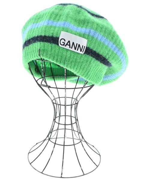 Ganni（ガニー）ハンチング・ベレー帽 緑 サイズ:ONE レディース/2200715204016