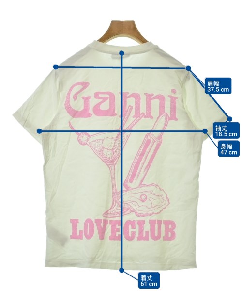 Ganni（ガニー）Tシャツ・カットソー 白 サイズ:XS レディース/2200715635032