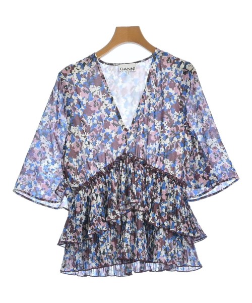Ganni(ガニー)ブラウス 青 サイズ:36(S位)/2200648837053