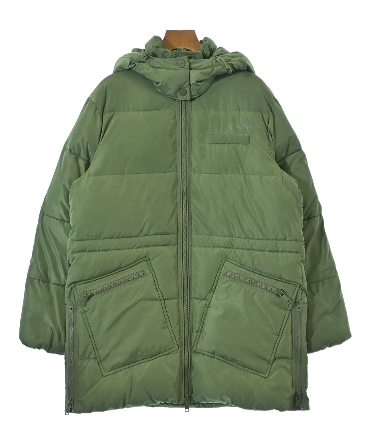 Ganni（ガニー）ダウンジャケット/ダウンベスト 緑 サイズ:XXS/XS