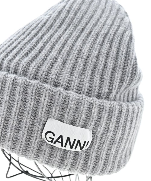 Ganni（ガニー）ニットキャップ・ビーニー グレー サイズ:ONE レディース/2200704125445