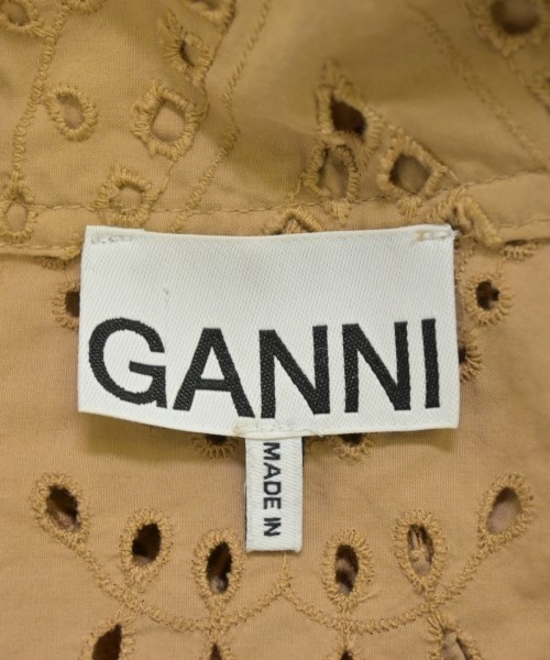 Ganni（ガニー）シャツワンピース ベージュ サイズ:32(S位) レディース/2200704473089