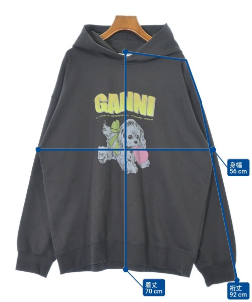 Ganni（ガニー）パーカー グレー サイズ:L/XL レディース/2200680287038