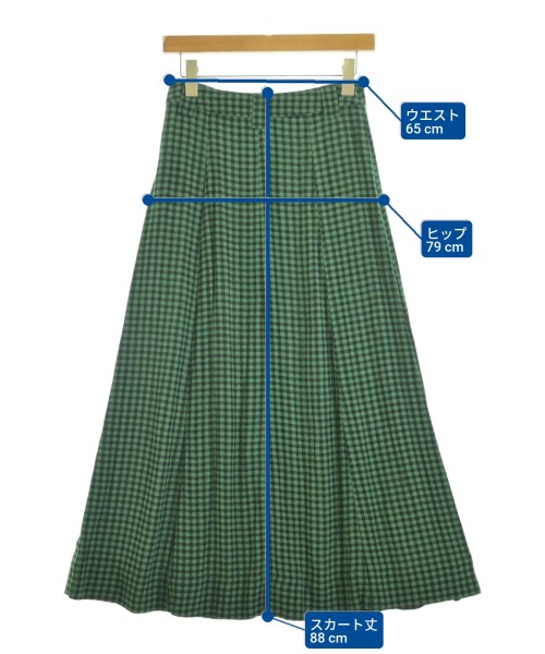 Ganni（ガニー）ロング・マキシ丈スカート 緑 サイズ:34(XS位) レディース/2200689935046