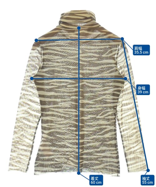 Ganni（ガニー）Tシャツ・カットソー 茶 サイズ:36(S位) レディース/2200693352013