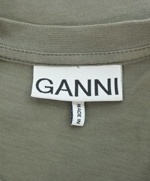 Ganni（ガニー）Tシャツ・カットソー カーキ サイズ:XS レディース/2200693444015