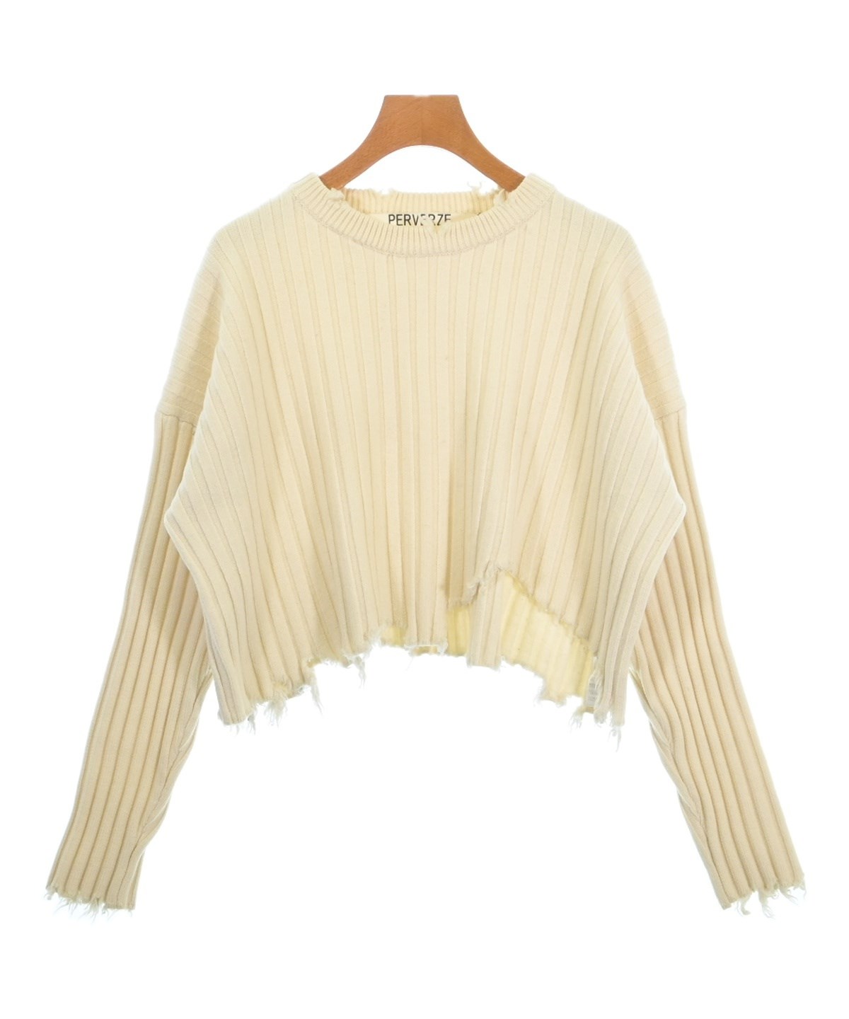 PERVERZE/セーター(薄手)/FREE/Mitten Zip-up Knit/Blue/タグ付/美品 perverze パーバーズ（ニット・セーター｜トップス