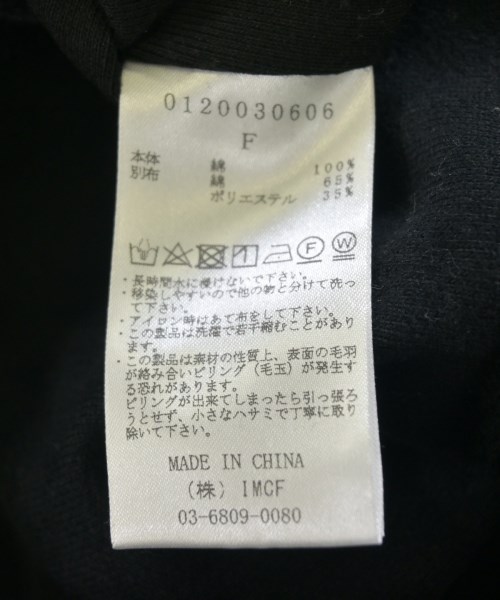 PERVERZE（パーバーズ）パーカー 黒 サイズ:F レディース/2200709971016