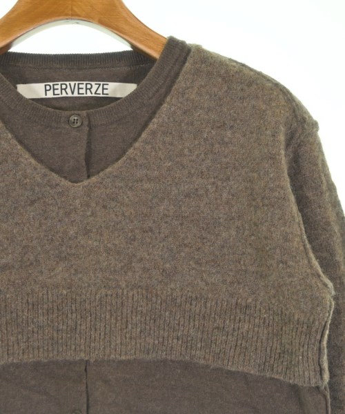 PERVERZE（パーバーズ）ニット・セーター 茶 サイズ:F レディース/2200634240089