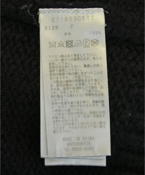 PERVERZE（パーバーズ）ニット・セーター 黒 サイズ:F レディース/2200721733036