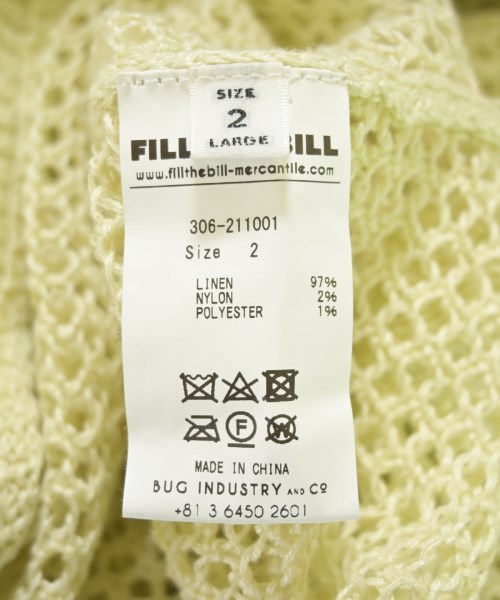 Fill the Bill（フィル　ザ　ビル）ニット・セーター 黄 サイズ:2(M位) レディース/2200706406023