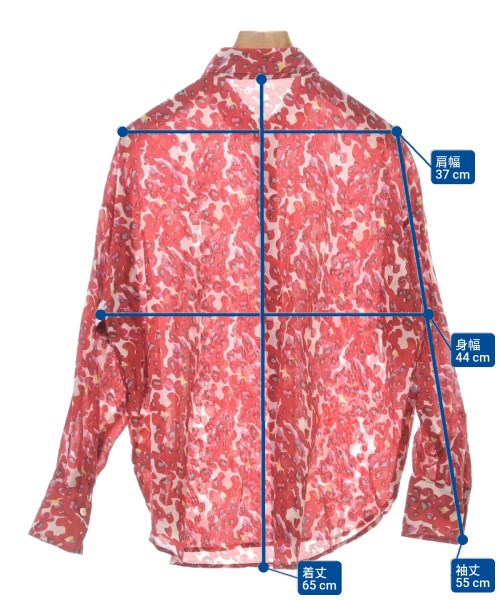 AK+1 by EFFE BEAMS（エーケーワンバイエッフェビームス）カジュアルシャツ 赤 サイズ:F レディース/2200677771021