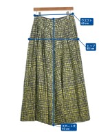 AK+1 by EFFE BEAMS（エーケーワンバイエッフェビームス）ロング・マキシ丈スカート 黄 サイズ:38(M位) レディース/2200688079024