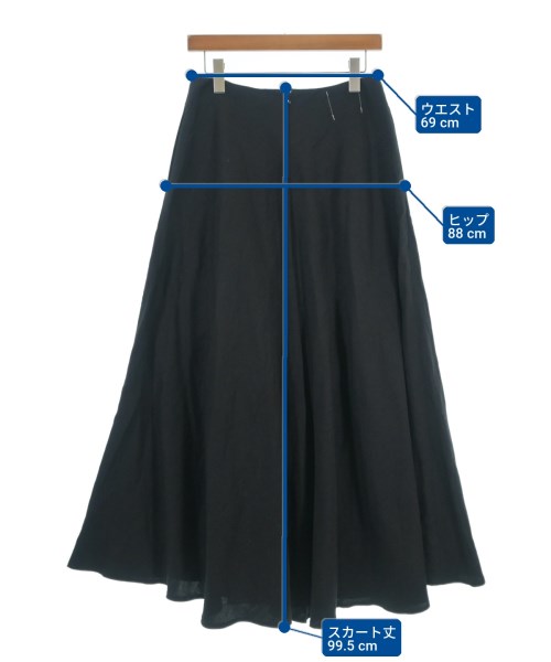 AK+1 by EFFE BEAMS（エーケーワンバイエッフェビームス）ロング・マキシ丈スカート 黒 サイズ:38(M位) レディース/2200699840224