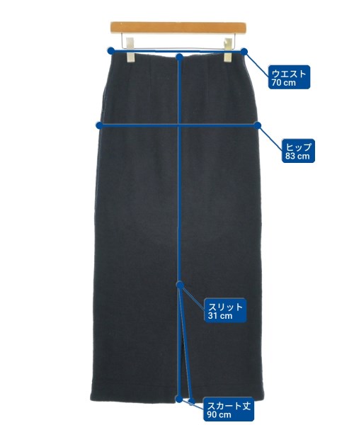 AK+1 by EFFE BEAMS（エーケーワンバイエッフェビームス）ロング・マキシ丈スカート 紺 サイズ:38(M位) レディース/2200658726026
