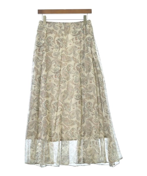 AK+1 by EFFE BEAMS(エーケーワンバイエッフェビームス)ロング・マキシ丈スカート 白 サイズ:38(M位)/2200641937293