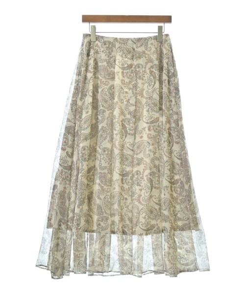 AK+1 by EFFE BEAMS（エーケーワンバイエッフェビームス）ロング・マキシ丈スカート 白 サイズ:38(M位) レディース/2200641937293