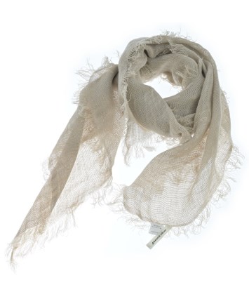 ASAUCE MELER アソースメレ　リネンストール　ベージュ　美品 ASAUCE MELER（アソースメレ）ストール ベージュ サイズ:- レディース