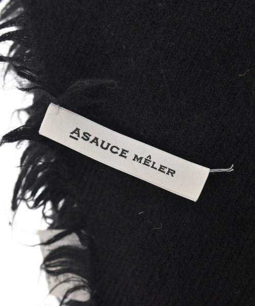 ASAUCE MELER（アソースメレ）ストール 黒 サイズ:- レディース/2200672927133