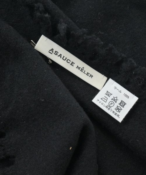 ASAUCE MELER（アソースメレ）ストール 黒 サイズ:- レディース/2200664577049
