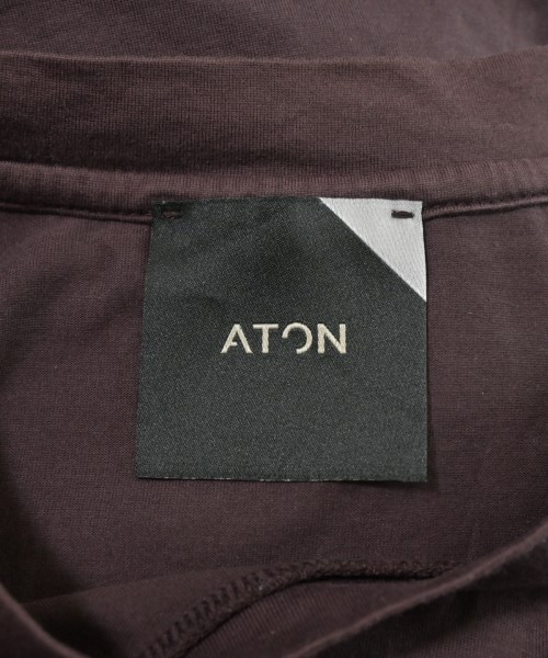 ATON（エイトン）Tシャツ・カットソー 茶 サイズ:4(XL位) メンズ/2200620787284