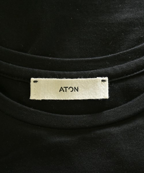 ATON（エイトン）Tシャツ・カットソー 黒 サイズ:01(S位) レディース/2200635418104