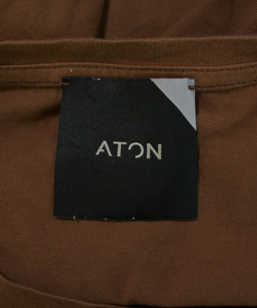 ATON（エイトン）Tシャツ・カットソー 茶 サイズ:2(M位) レディース/2200610879104