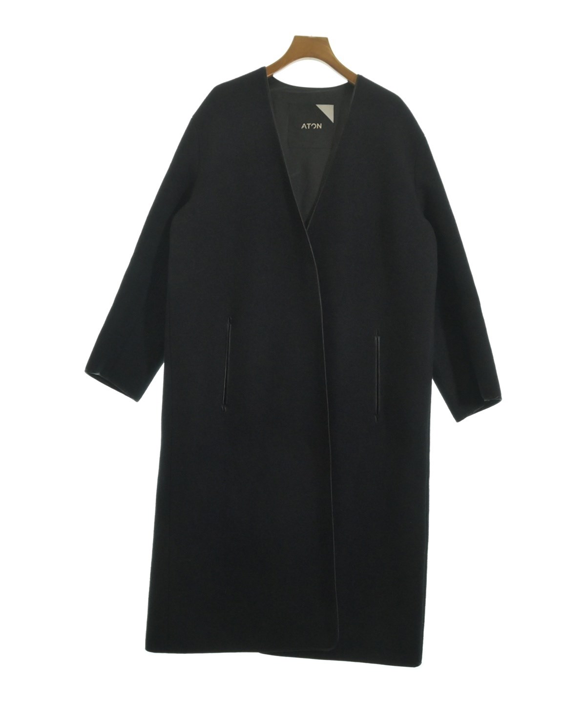 ATON（エイトン）コート 黒 サイズ:02(M位) レディース/2200636019027