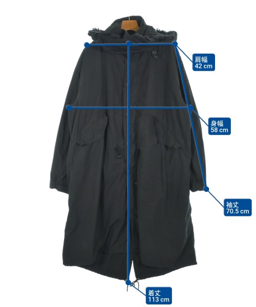 ATON（エイトン）モッズコート 黒 サイズ:2(M位) メンズ/2200636297012