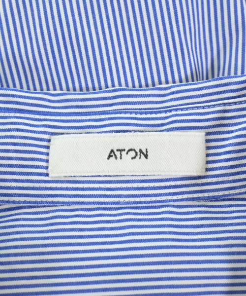 ATON（エイトン）カジュアルシャツ 青 サイズ:02(M位) メンズ/2200636723078