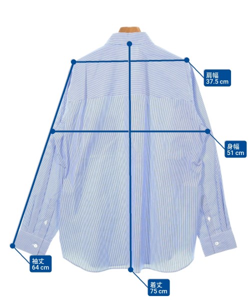 ATON（エイトン）カジュアルシャツ 青 サイズ:02(M位) メンズ/2200636723078