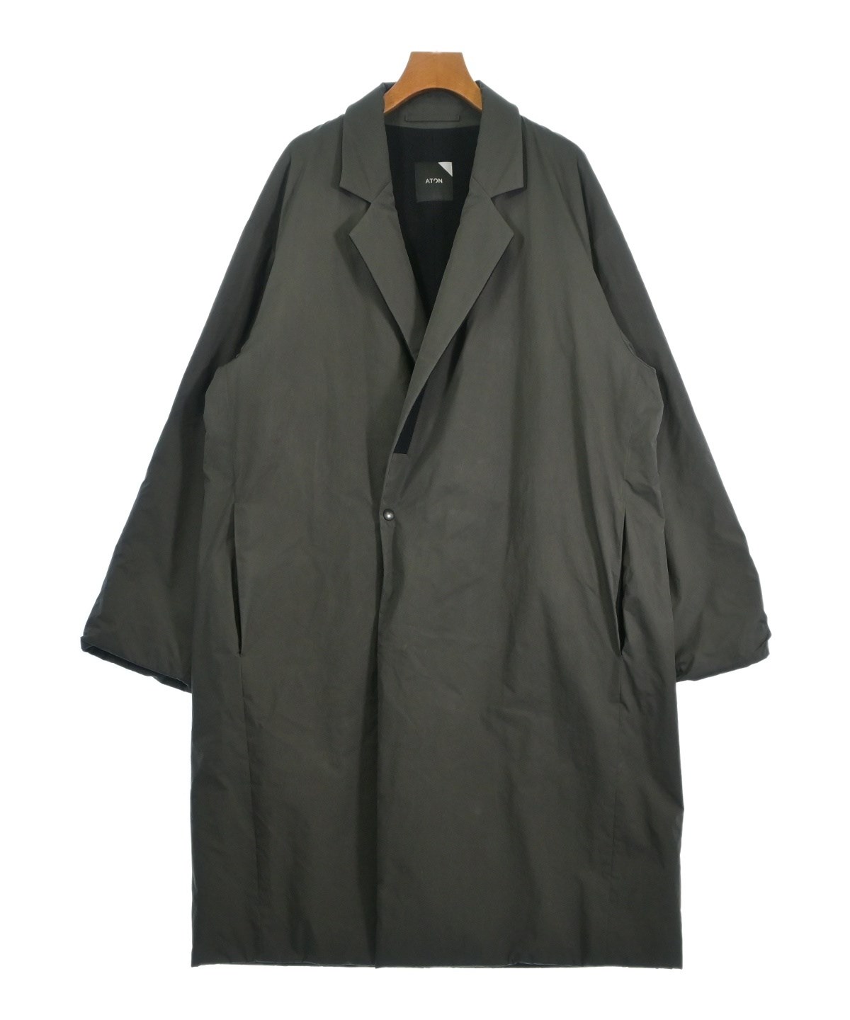 新品タグ付き ATON ユニセックス ローブコート ATON（エイトン）コート グレー サイズ:F レディース/2200637564021