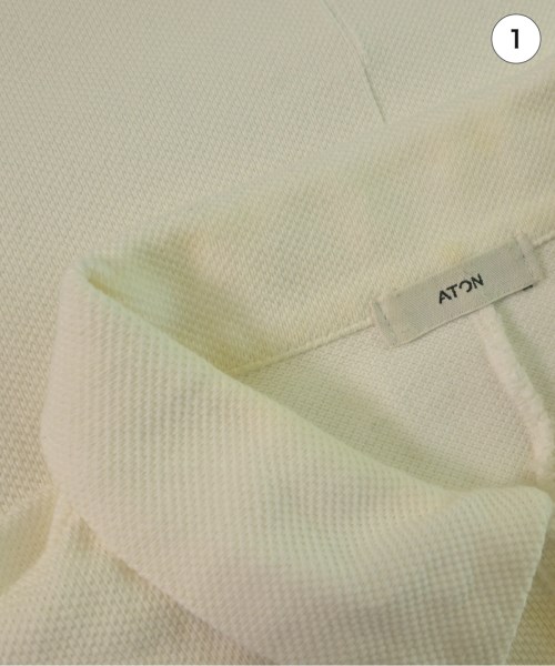 ATON（エイトン）ポロシャツ 白 サイズ:06(XXL位) メンズ/2200636280731