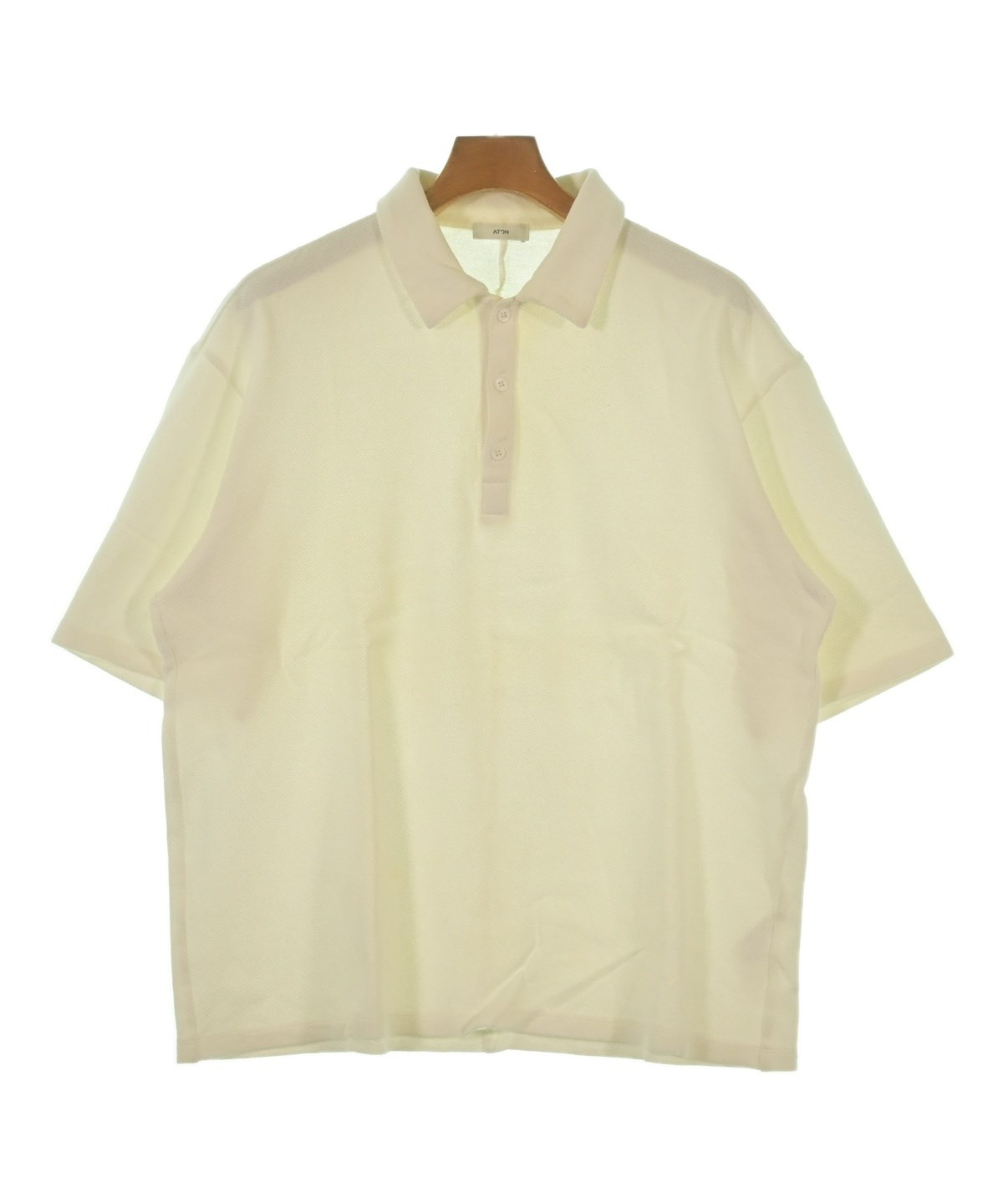 ATON（エイトン）ポロシャツ 白 サイズ:06(XXL位) メンズ