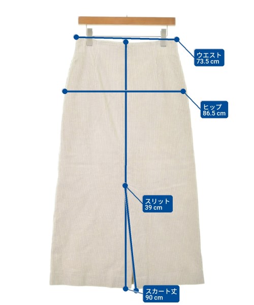 ATON（エイトン）ロング・マキシ丈スカート ベージュ サイズ:3(L位) レディース/2200639983059